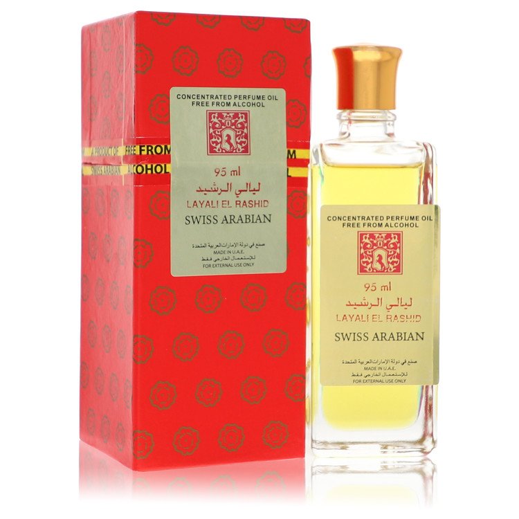 Layali El Rashid by Swiss Arabian Concentrated Perfume Oil Free From Alcohol (Unisex) 3.2 oz For Women