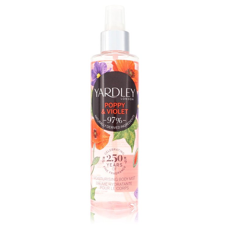 Yardley Poppy & Violet by Yardley London Body Mist 6.8 oz For Women