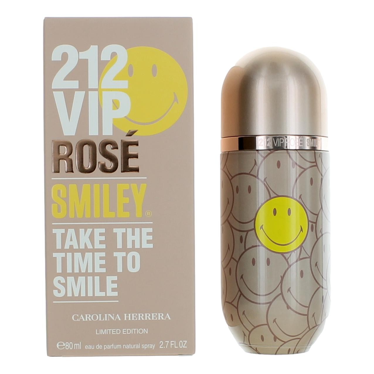 212 VIP Rose Smiley by Carolina Herrera 2.7 oz Eau De Parfum Spray for Women