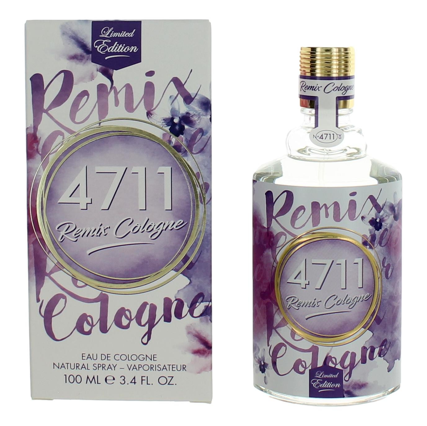4711 Remix Cologne Lavender by Muelhens 3.4 oz Eau De Cologne Spray Unisex