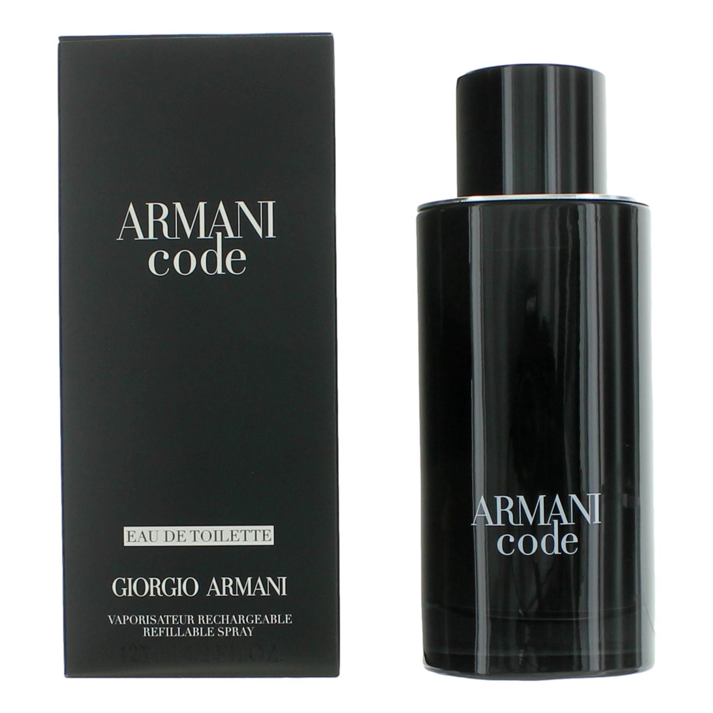 Armani Code by Giorgio Armani 4.2 oz Eau De Toilette Refillable Spray for Men