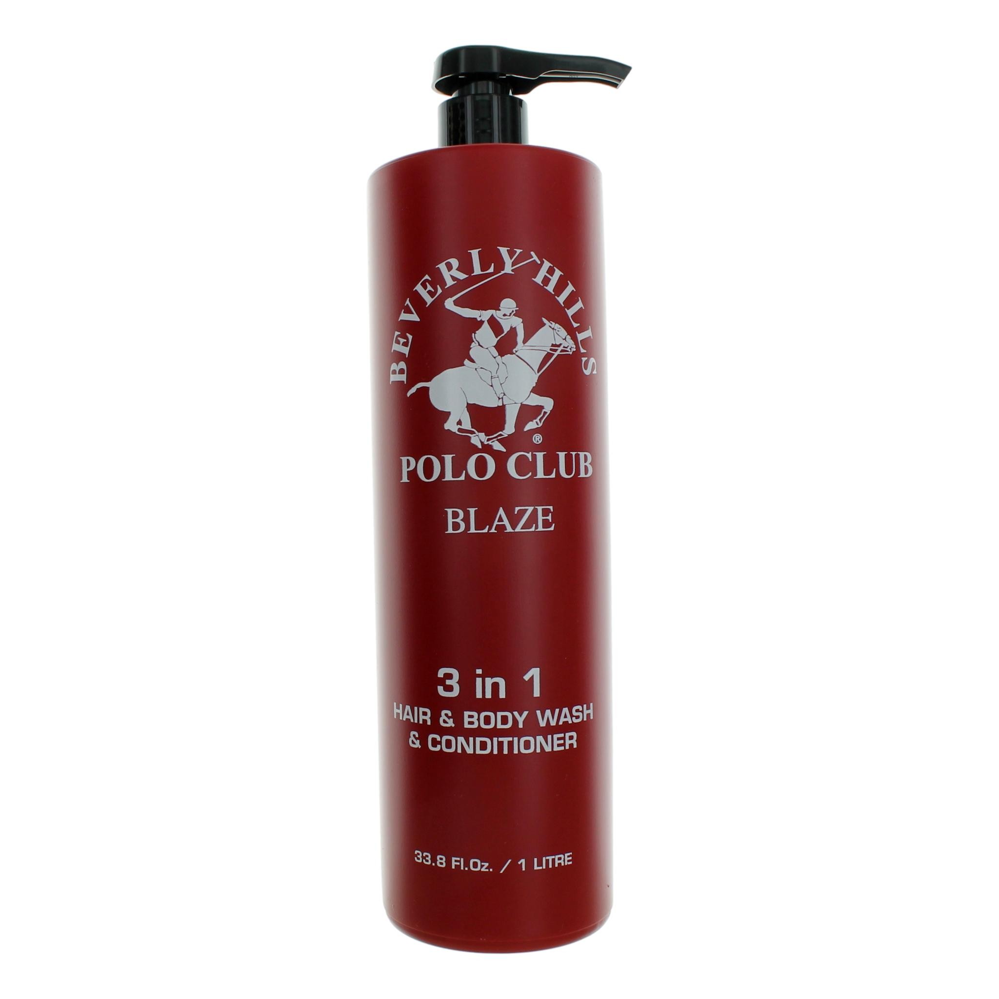 BHPC Blaze by Beverly Hills Polo Club 33.8 oz 3-in-1 Hair & Body Wash & Conditioner for Men