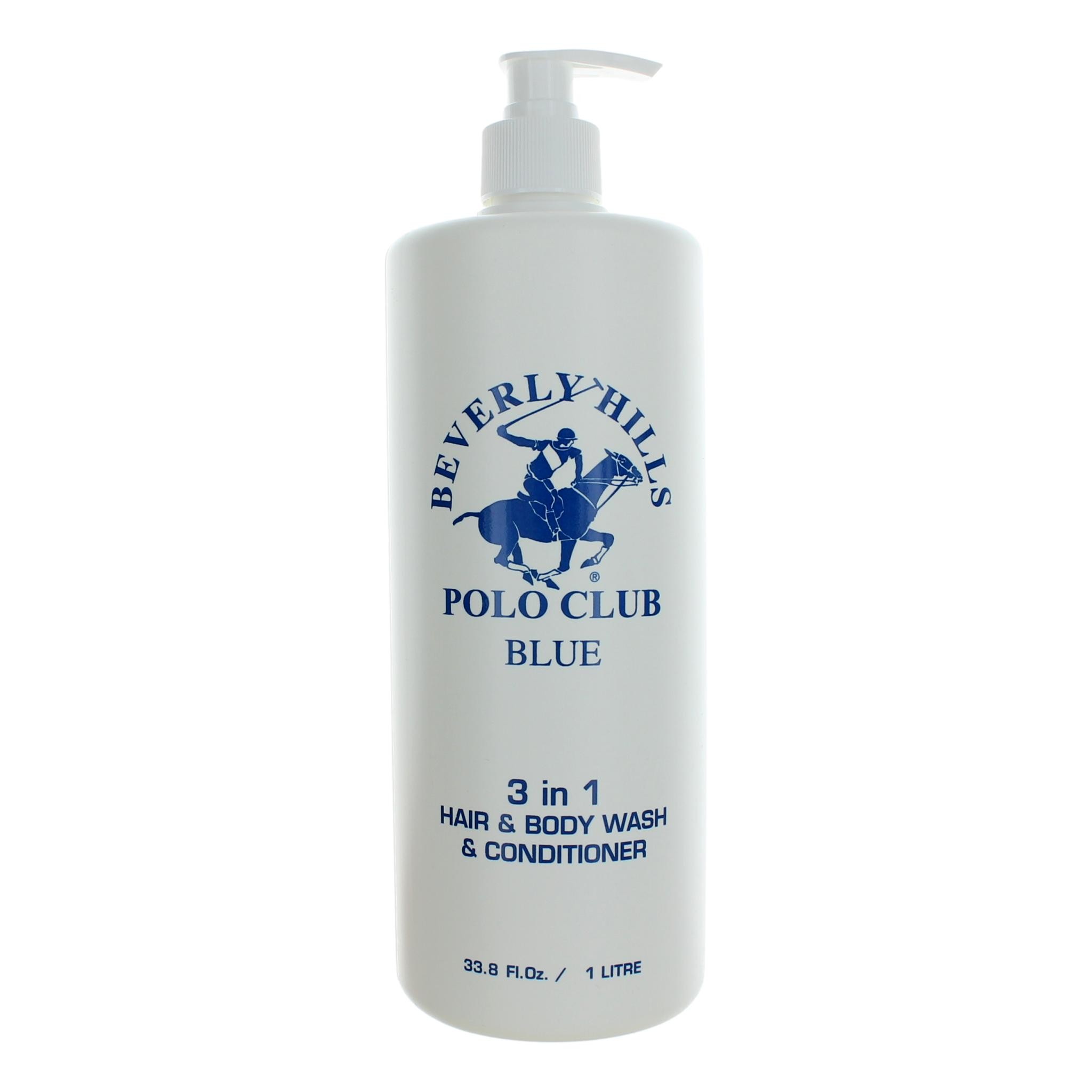 BHPC Blue by Beverly Hills Polo Club 33.8 oz 3-in-1 Hair & Body Wash & Conditioner for Men