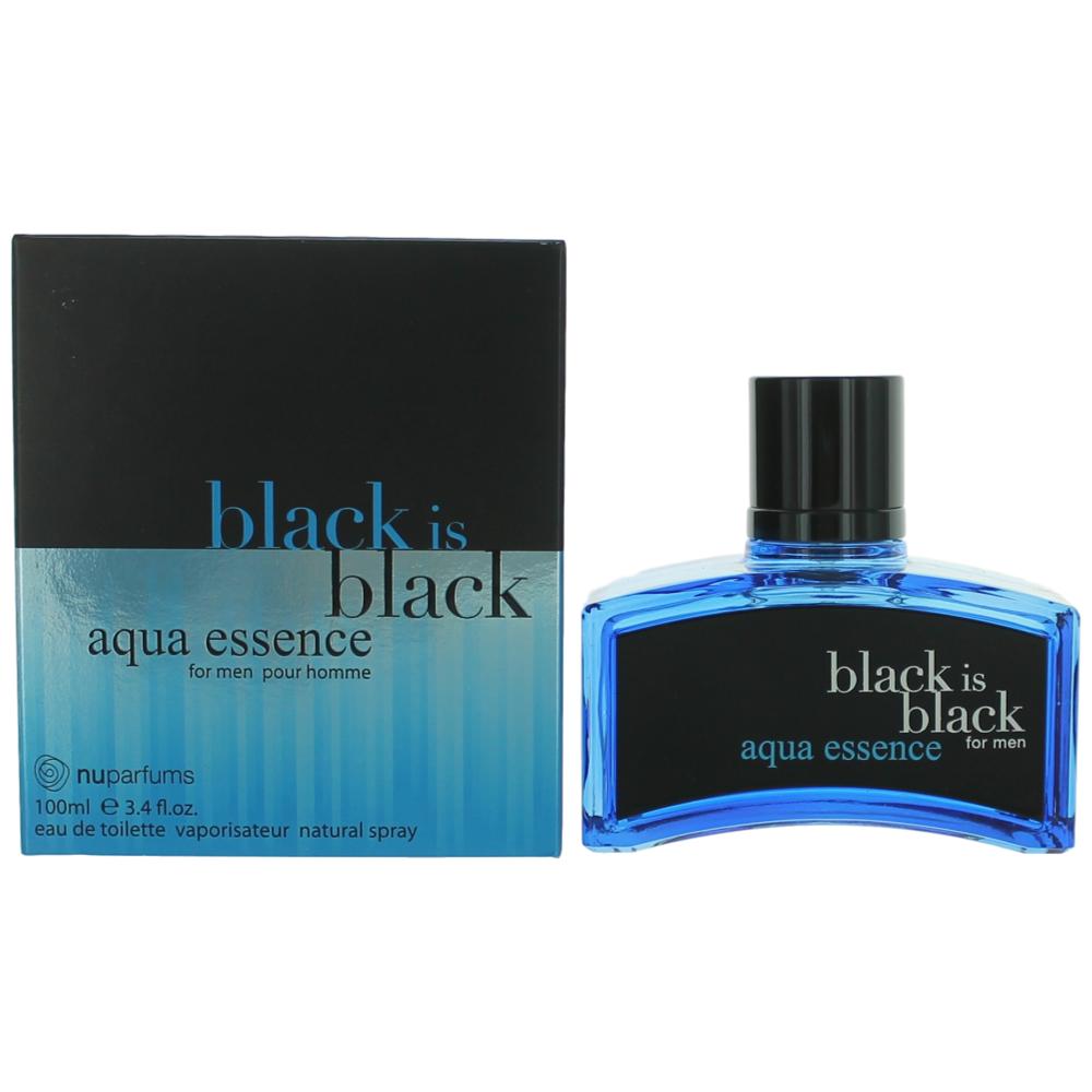 Black is Black Aqua Essence by NuParfums 3.4 oz Eau De Toilette Spray for Men