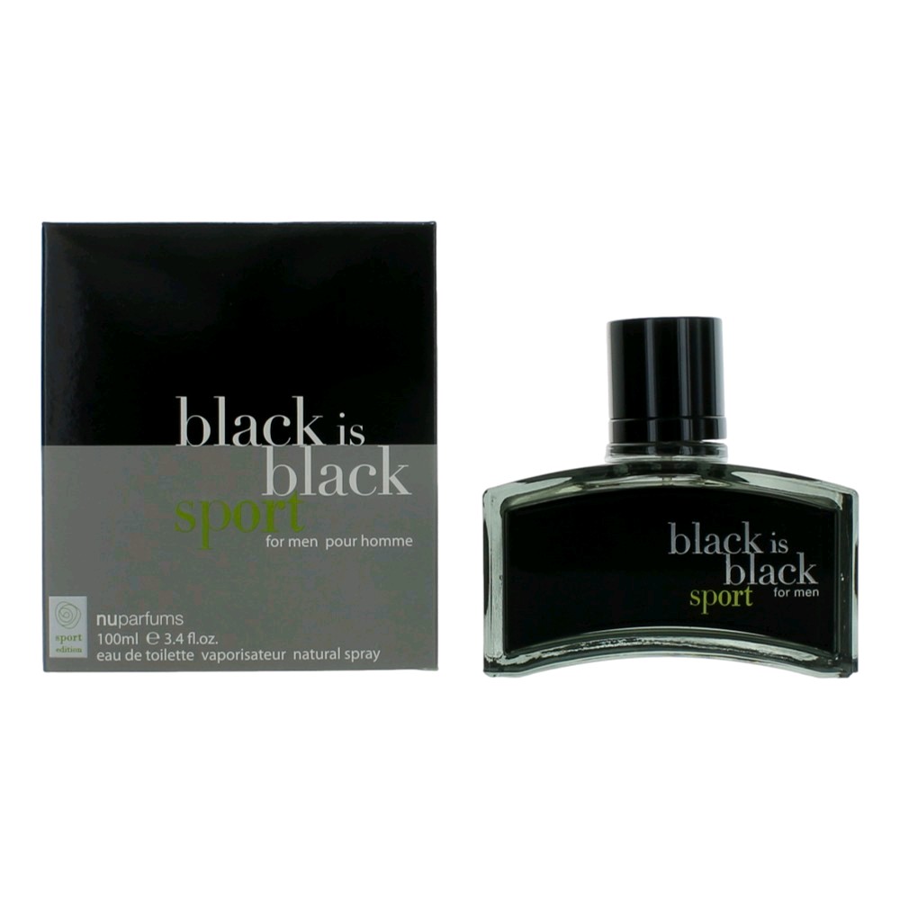 Black is Black Sport by NuParfums 3.4 oz Eau De Toilette Spray for Men