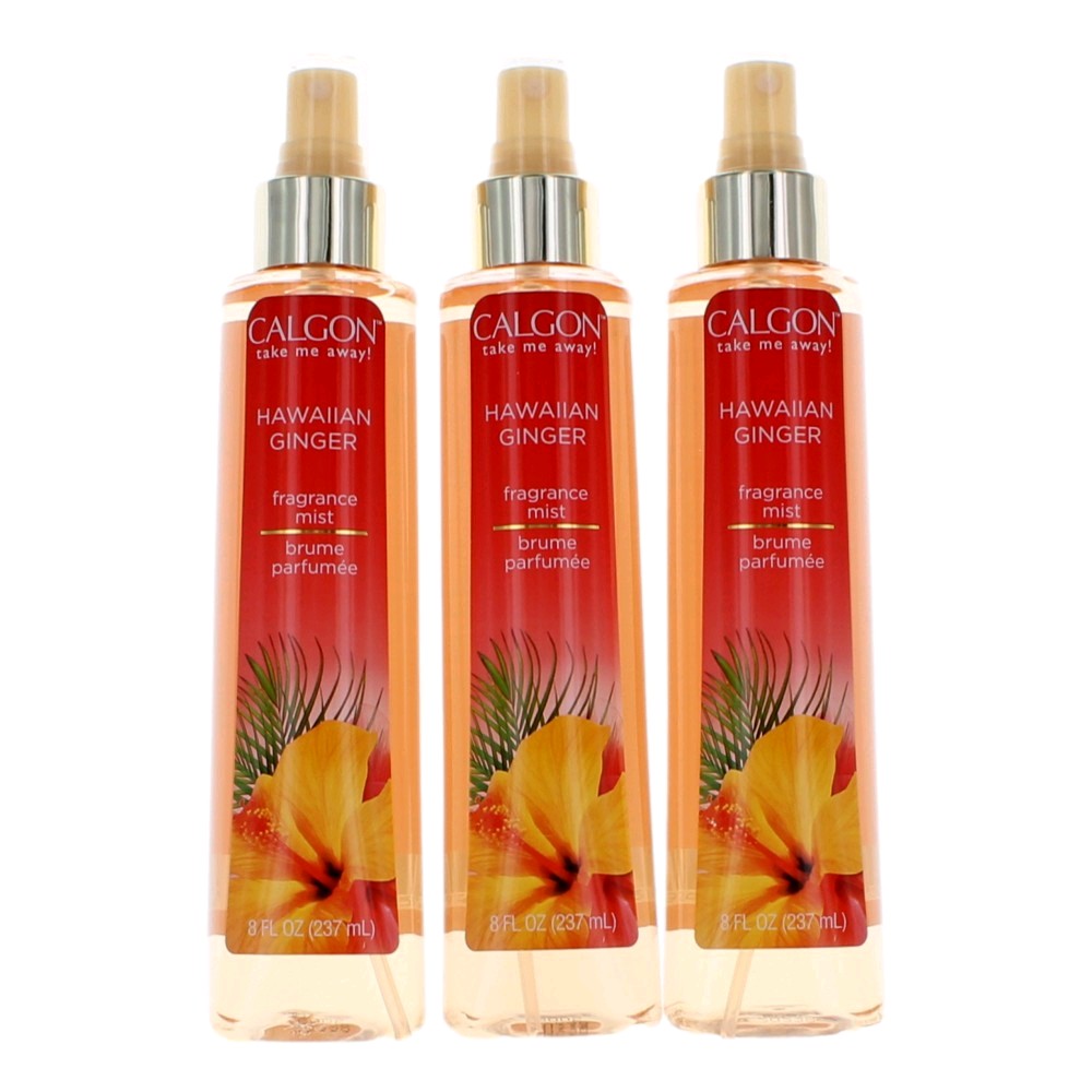 Calgon Hawaiian Ginger by Calgon 3 Pack 8 oz Fragrance Mist for Women