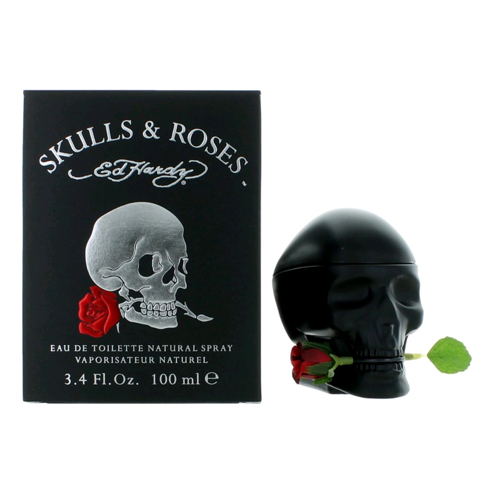 Ed Hardy Skulls and Roses by Ed Hardy 3.4 oz Eau De Toilette Spray for Men