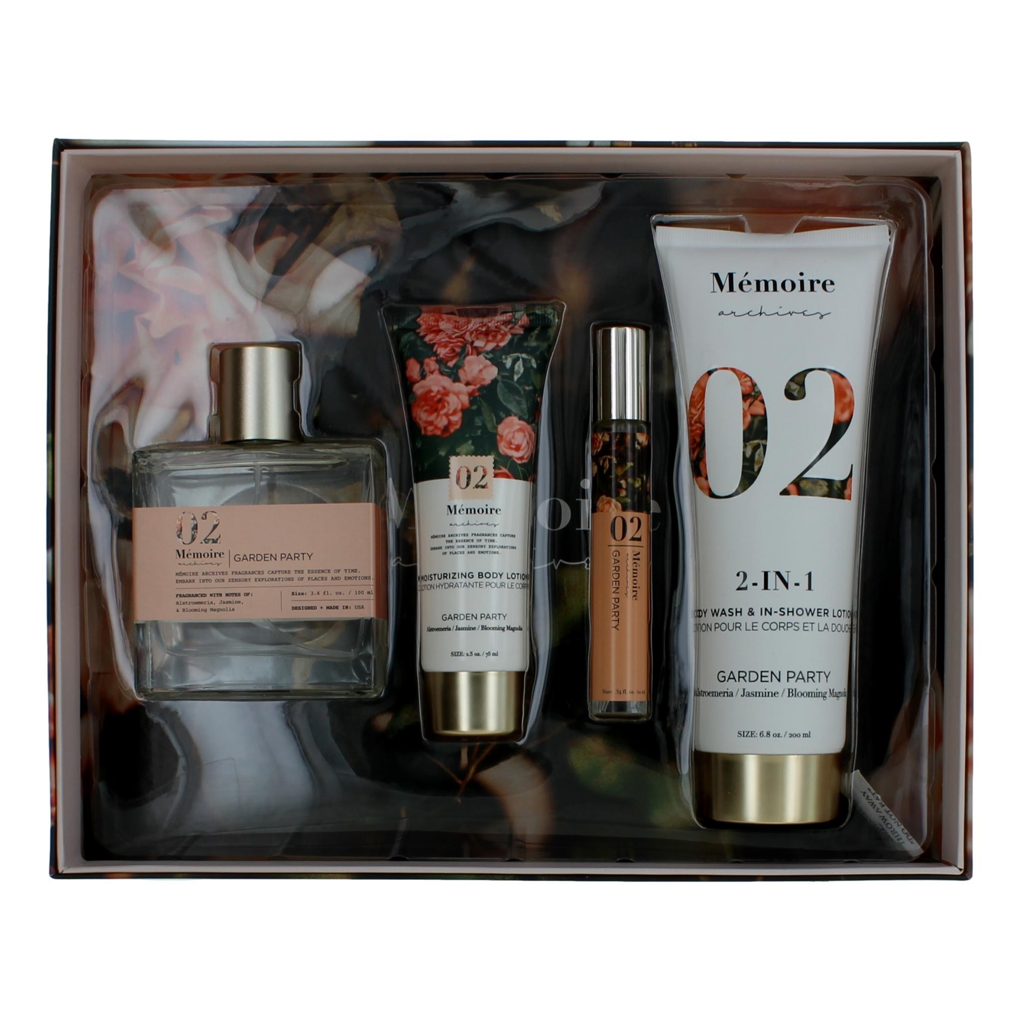 Garden Party by Memoire Archives 4 Piece Gift Set for Unisex