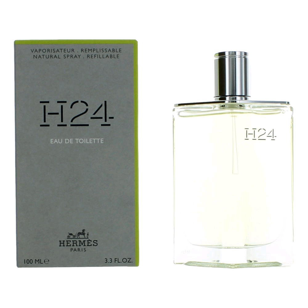 H24 by Hermes 3.3 oz Eau De Toilette Spray Refillable for Men