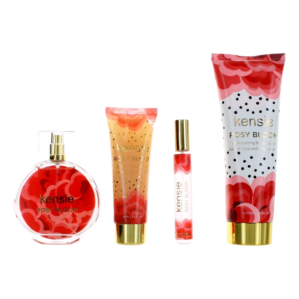 Kensie Rosy Bloom by Kensie 4 Piece Gift Set for Women