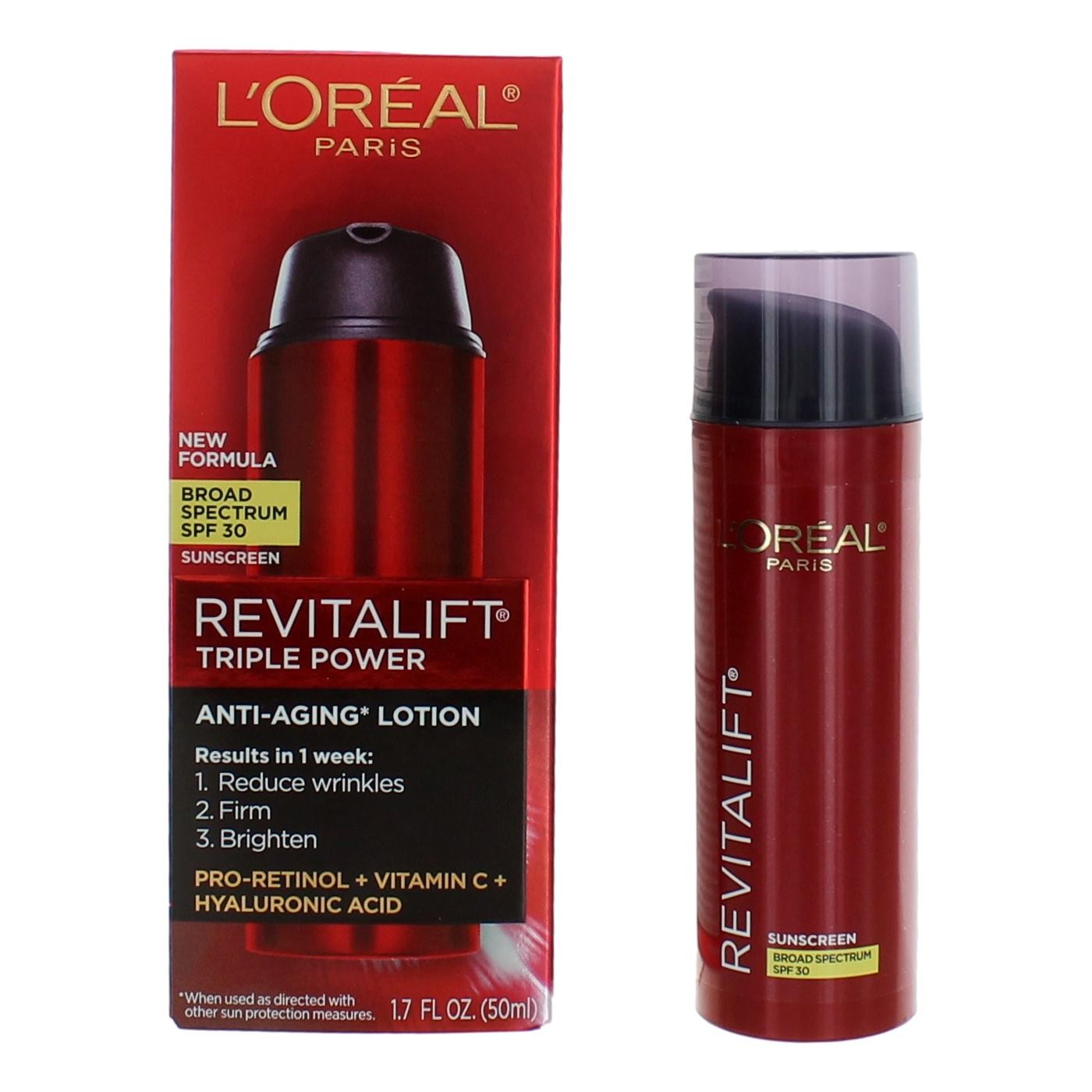 L'Oreal Revitalift Triple Power by L'Oreal 1.7 oz Anti-Aging Lotion SPF 30