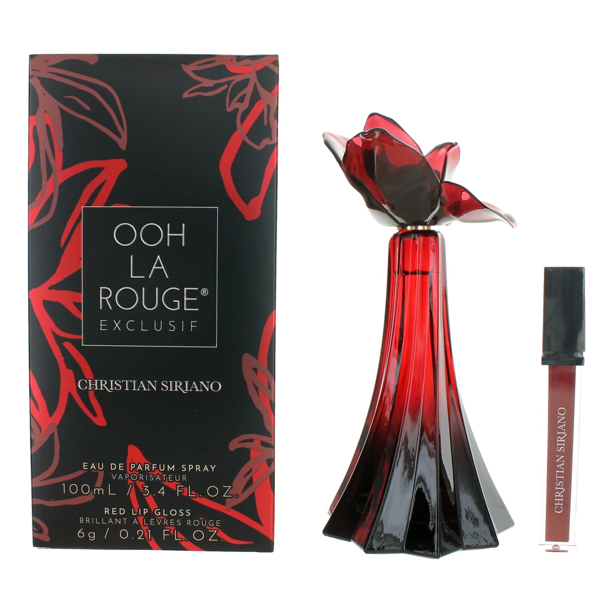 Ooh La Rouge Exclusif by Christian Siriano 3.4 oz Eau De Parfum Spray for Women with Lip Gloss