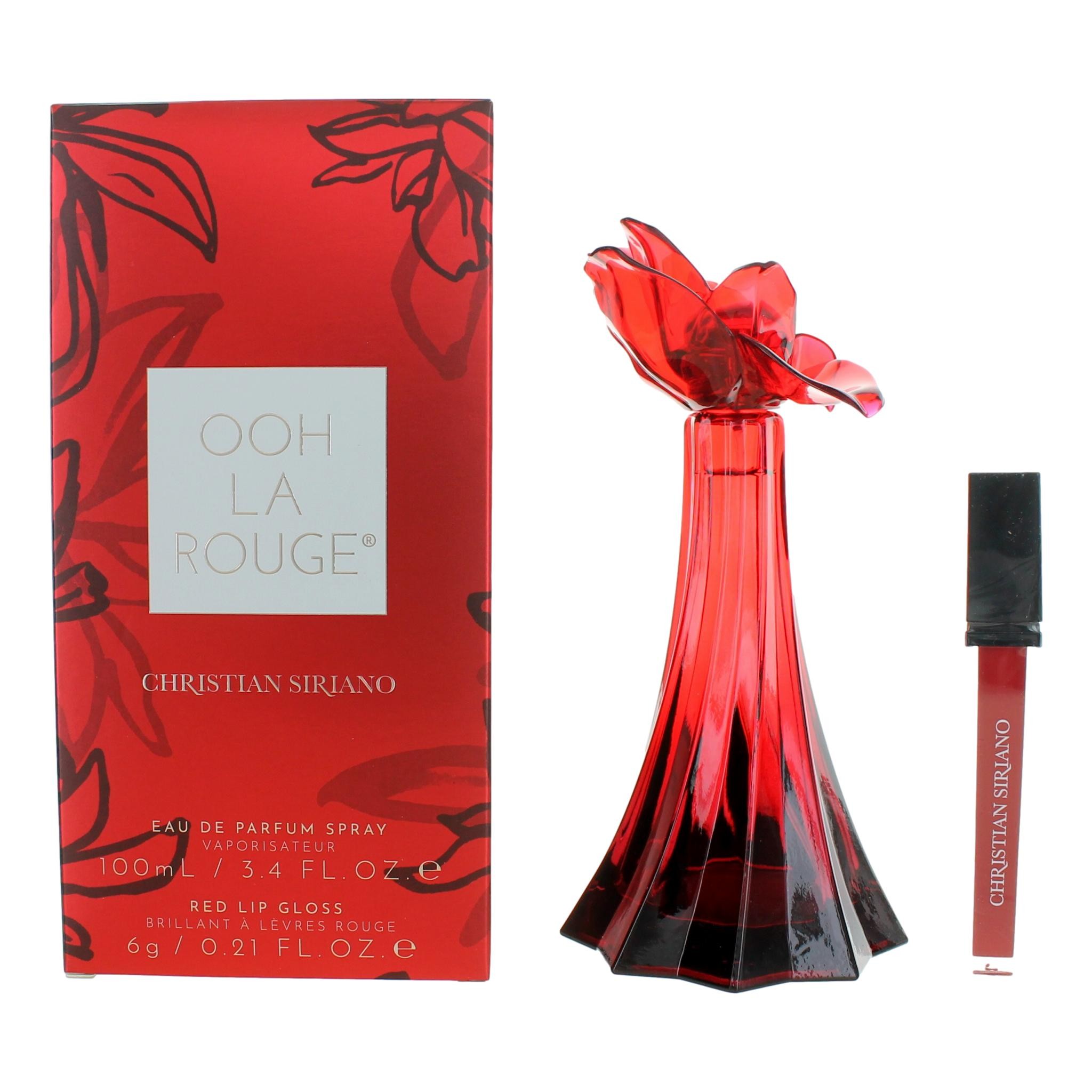 Ooh La Rouge by Christian Siriano 3.4 oz Eau De Parfum Spray for Women with Lip Gloss