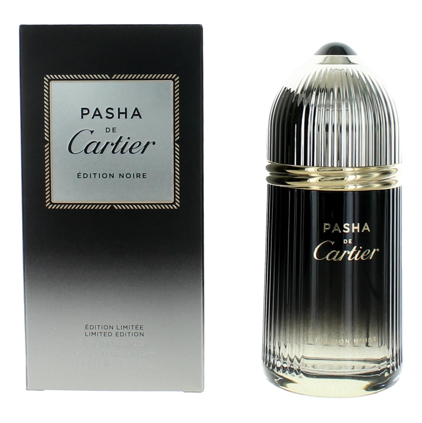 Pasha de Cartier Edition Noire by Cartier 3.3 oz Eau De Toilette Spray for Men Limted Editon