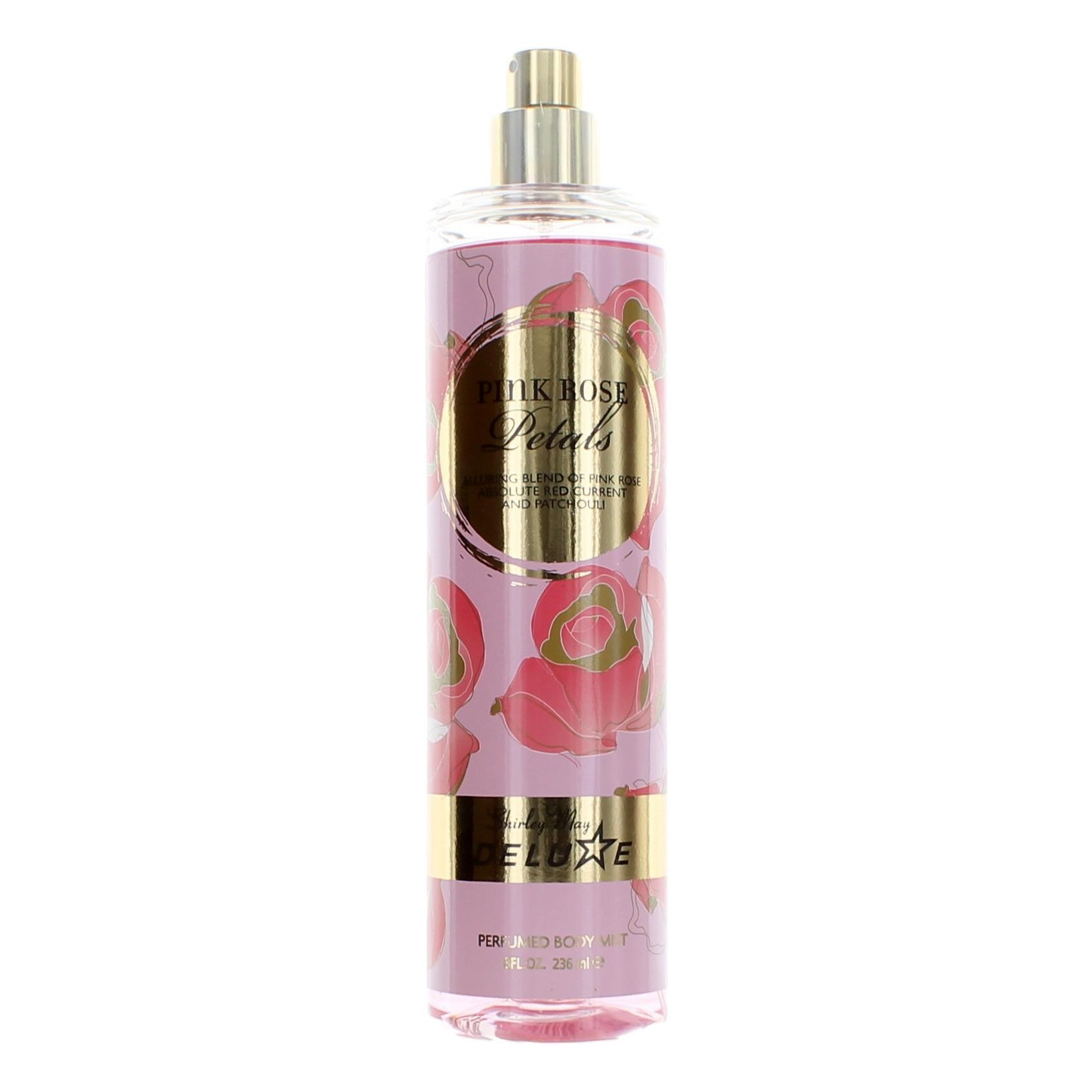 Pink Rose Petals by Shirley May Deluxe 8 oz Perfumed Body Mist for Women
