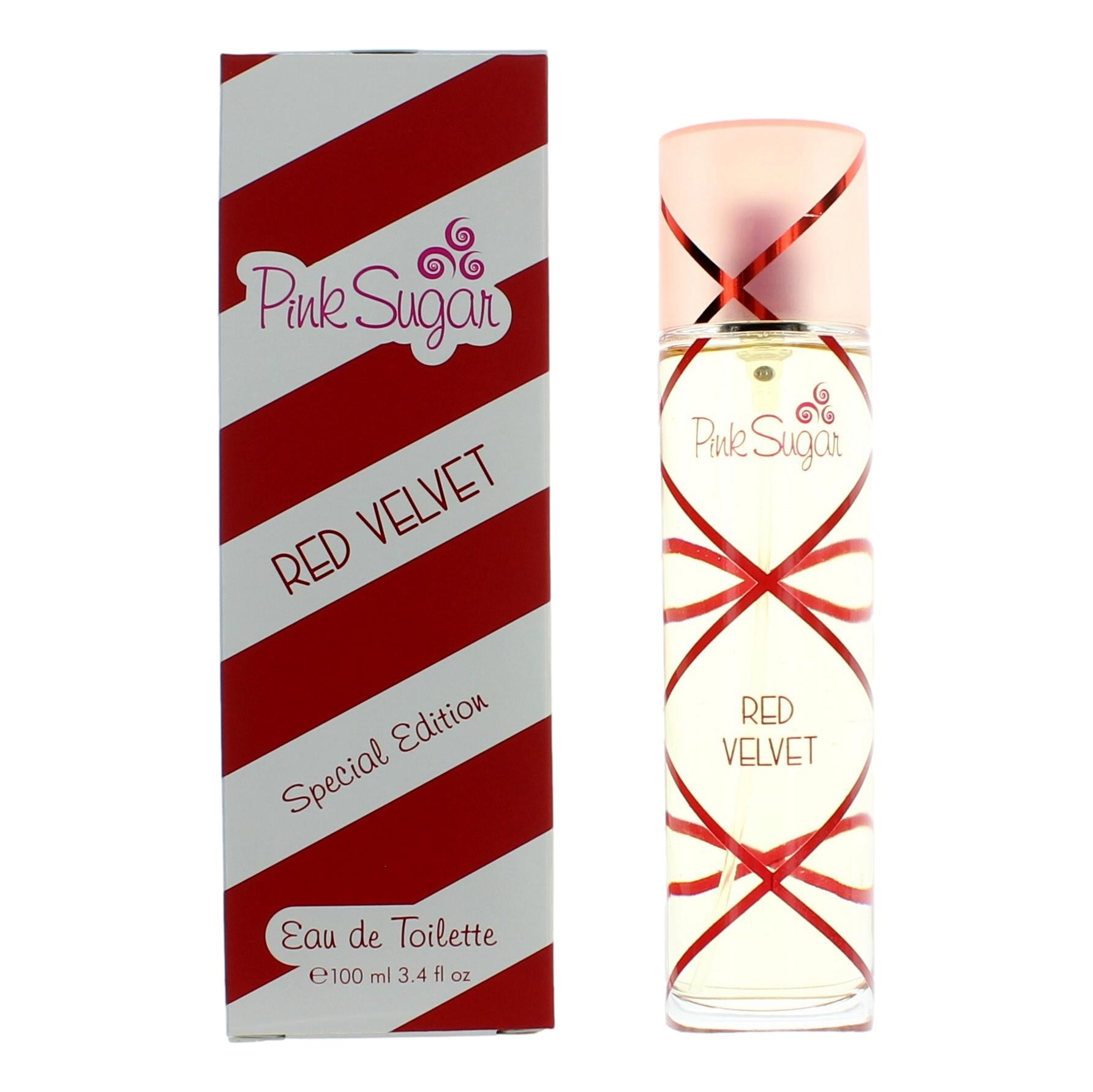 Pink Sugar Red Velvet Special Edition by Aquolina 3.4 oz Eau De Toilette Spray for Women