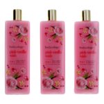 Pink Vanilla Wish by Bodycology 3 Pack 16 oz 2 in 1 Body Wash & Bubble Bath for Women