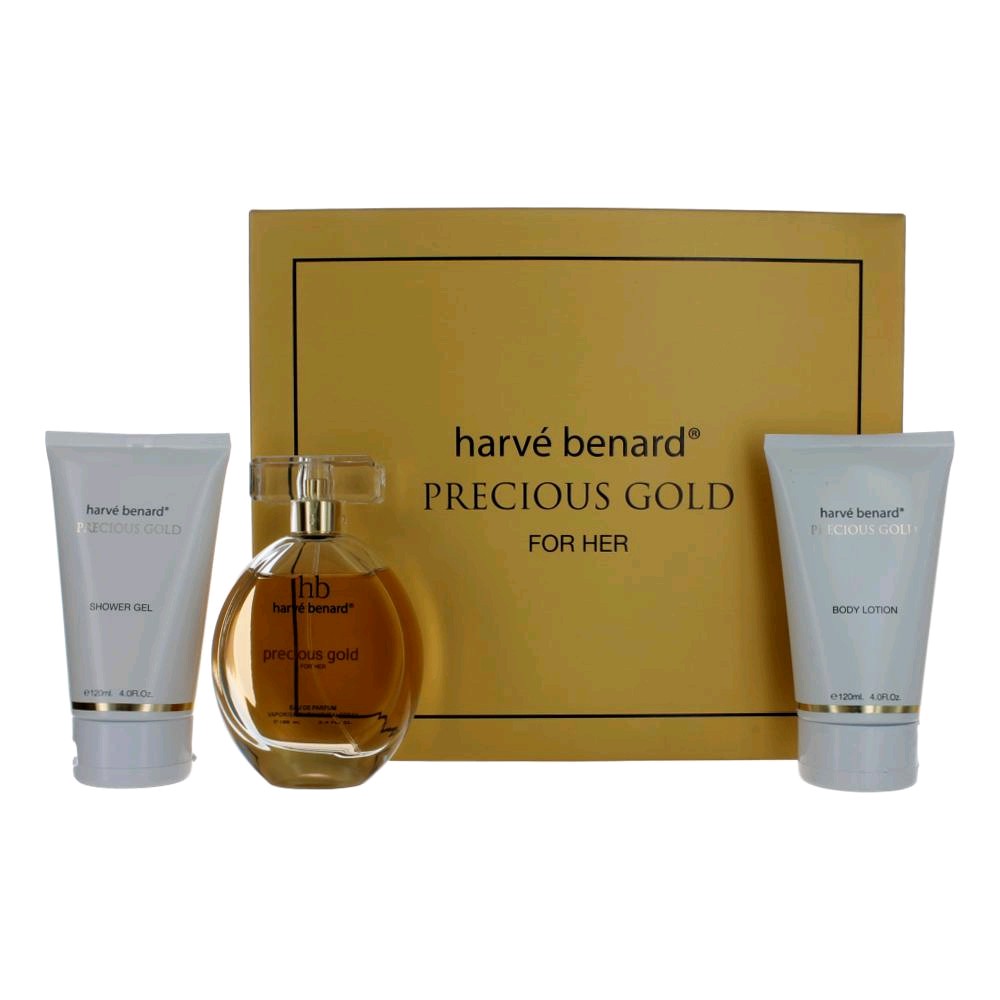 Precious Gold by Harve Bernard 3 Piece Gift Set for Women