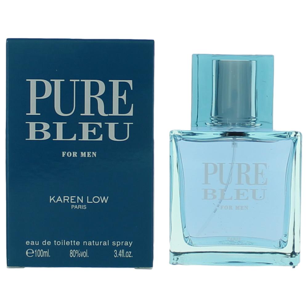 Pure Bleu by Karen Low 3.4 oz Eau De Toilette Spray for Men