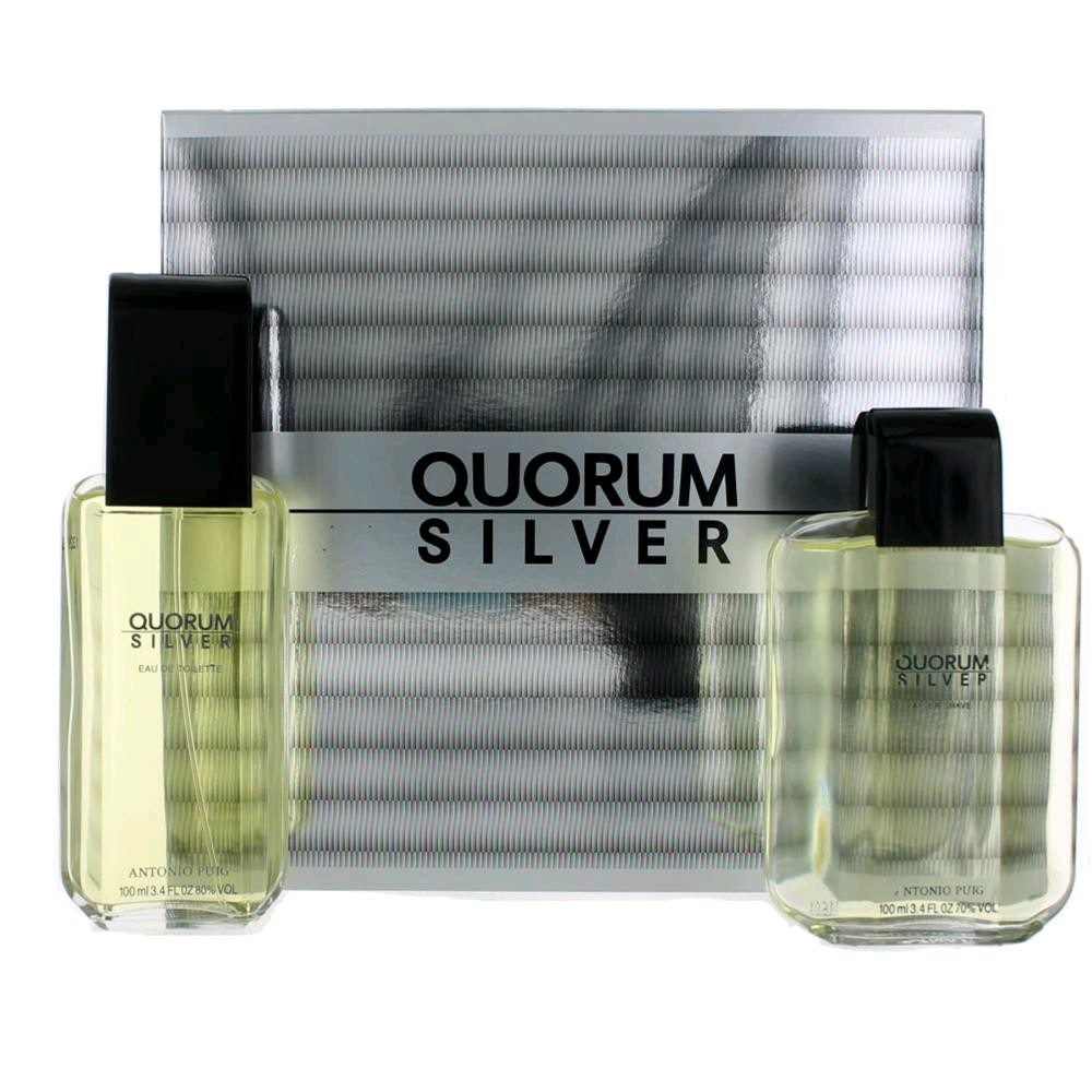 Quorum Silver by Puig 2 Piece Gift Set for Men