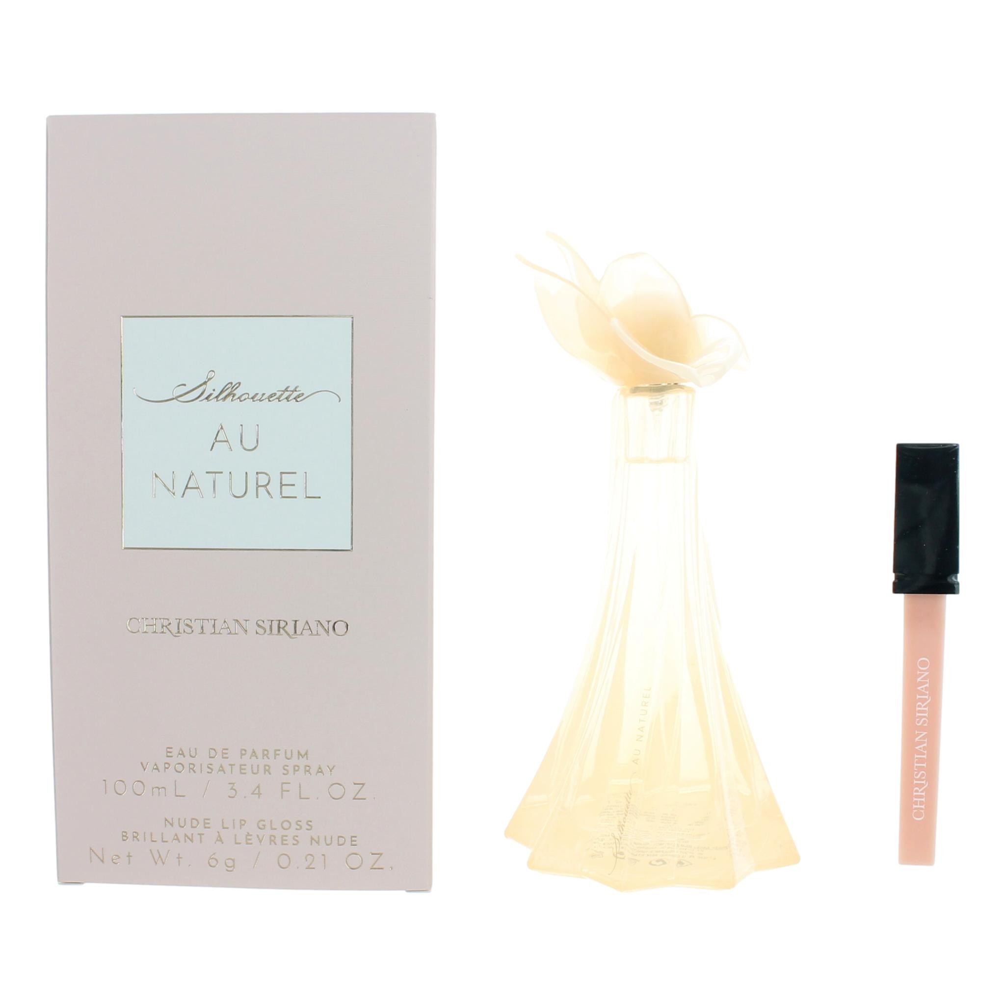 Silhouette Au Naturel by Christian Siriano 3.4 oz Eau De Parfum Spray for Women with Lip Gloss