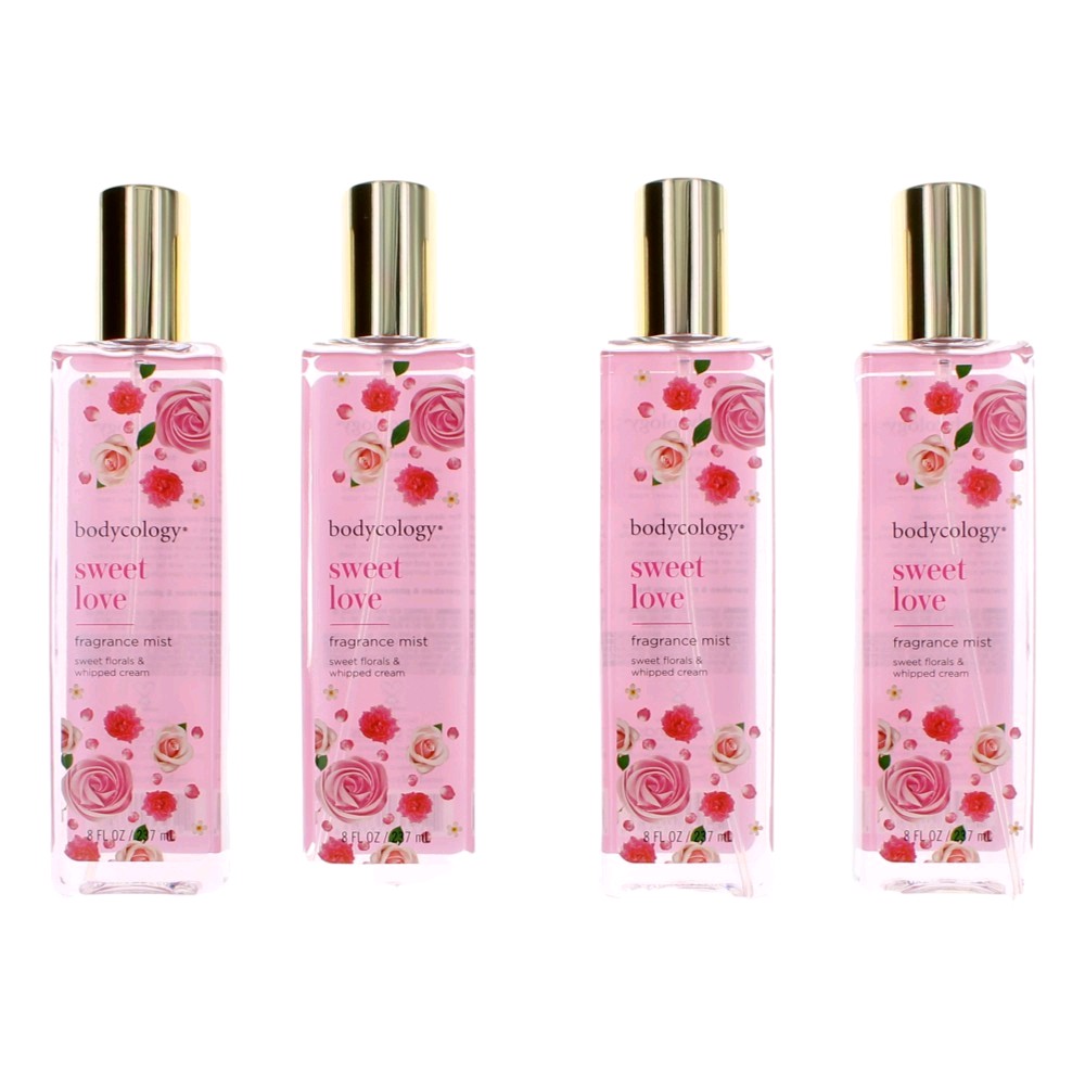 Sweet Love by Bodycology 4 Pack 8 oz Fragrance Mist for Women