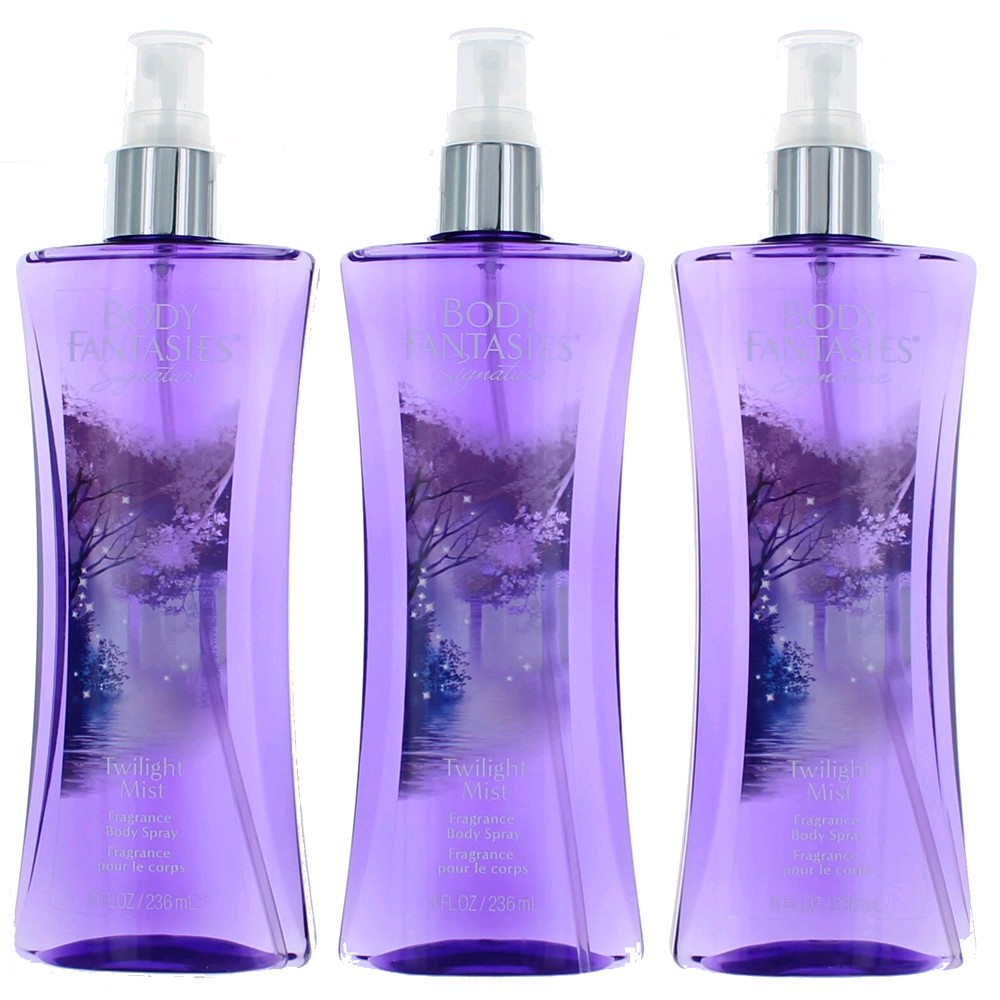Twilight Mist by Body Fantasies 3 Pack 8 oz Fragrance Body Spray for Women