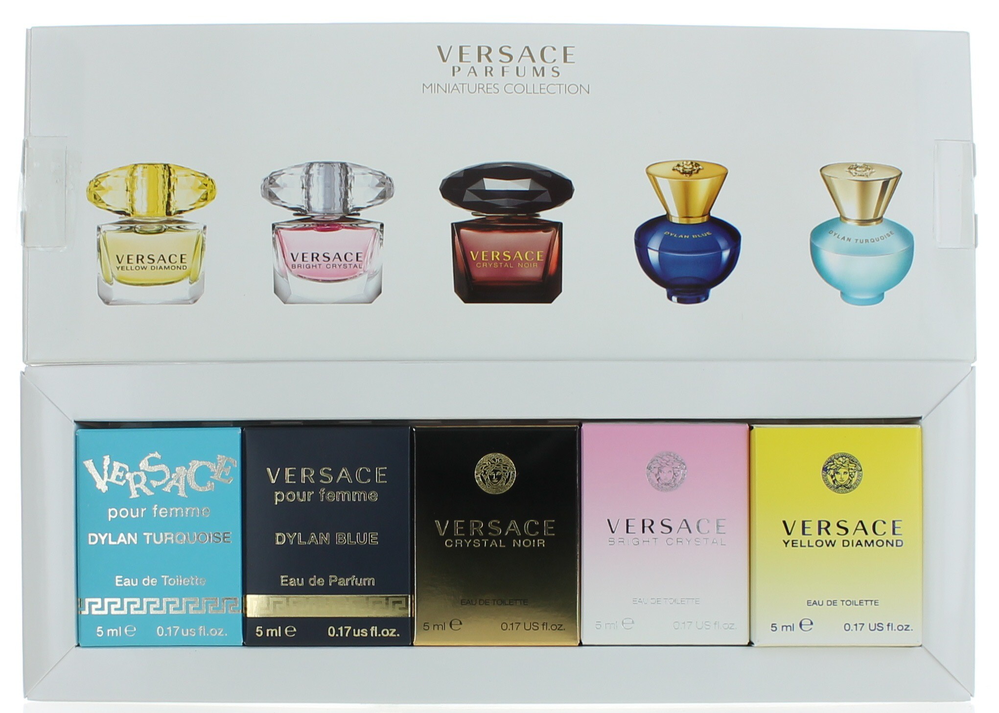 Versace by Versace 5 Piece Variety Mini Gift Set for Women New