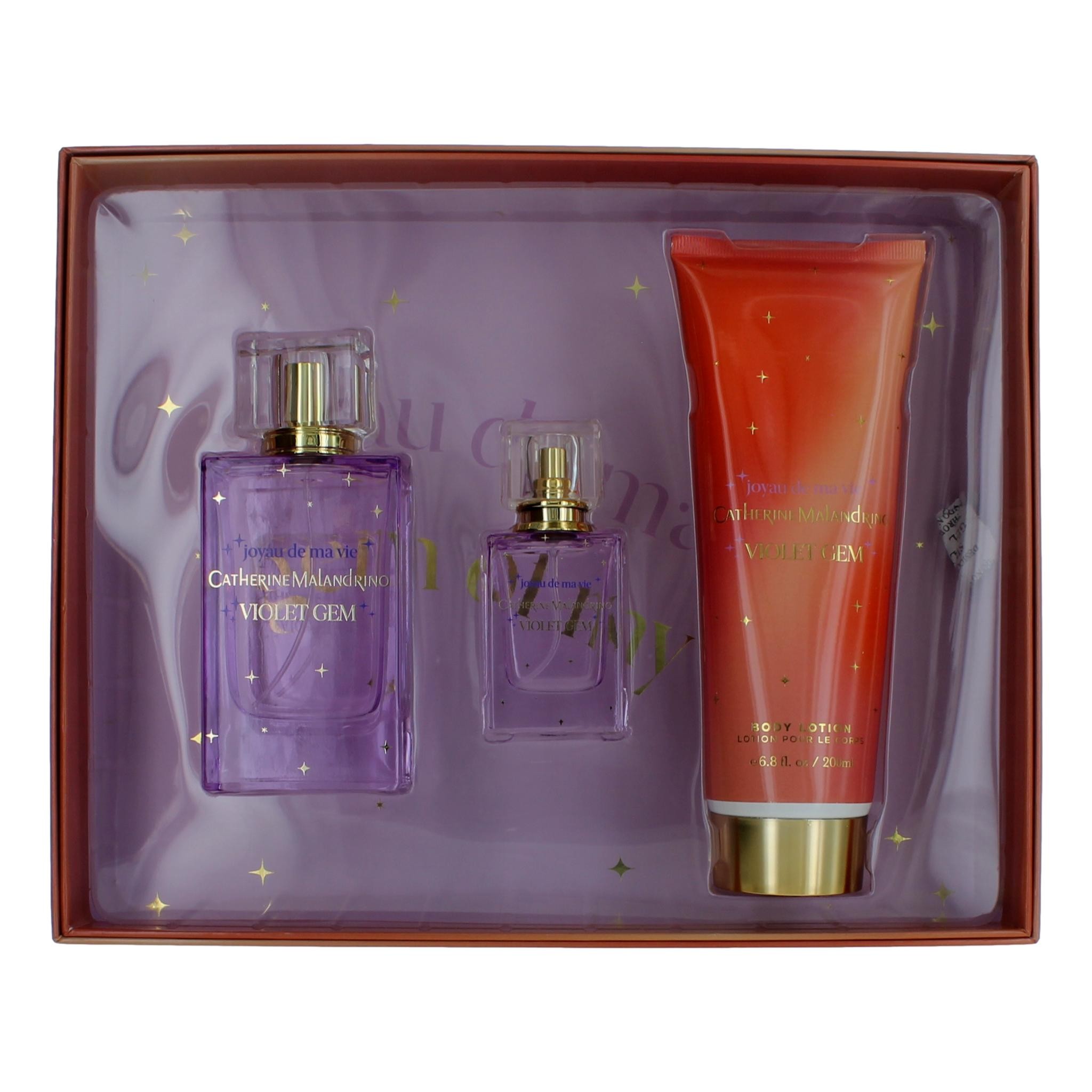 Violet Gem by Catherine Malandrino 3 Piece Gift Set for Women