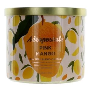 Aeropostale 14.5 oz Soy Wax Blend 3 Wick Candle- Pink Mango By Aeropostale