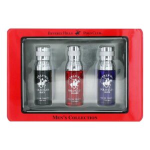 BHPC Body Spray Collection By Beverly Hills Polo Club 3 Piece Mini Variety Set men (Red New)