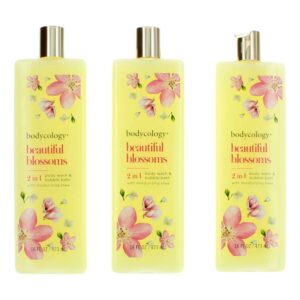 Beautiful Blossoms By Bodycology 3 Pack 16oz 2 in 1 Body Wash & Bubble Bath women