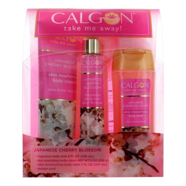 Calgon Japanese Cherry Blossom By Coty 4 Piece Gift Set for Women