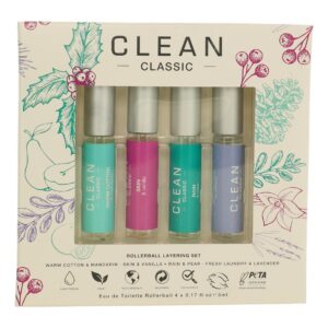 Clean By  4 Piece Rollerball Layering Set for Women.