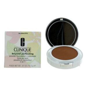 Clinique Beyond Perfecting By Clinique .51 oz Powder Foundation + Concealer- 26 Amber