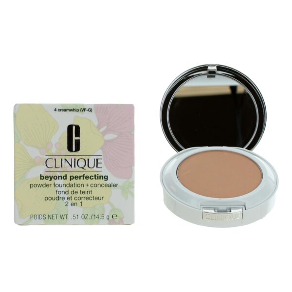 Clinique Beyond Perfecting By Clinique .51 oz Powder Foundation + Concealer- 4 Creamwhip