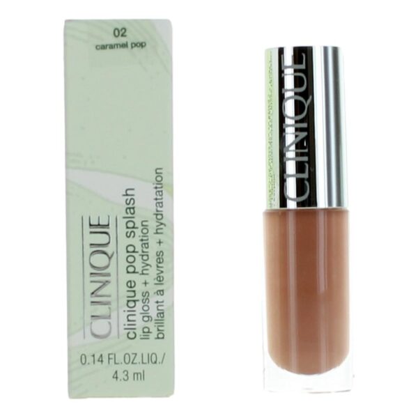 Clinique Pop Splash By Clinique .14 oz Lip Gloss + Hydration- 02 Caramel Pop