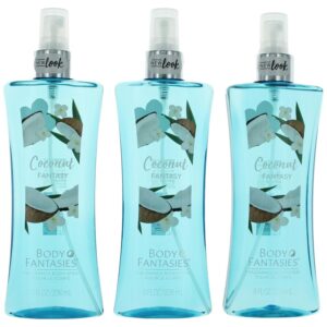 Coconut Fantasy By Parfums De Coeur 3 x 8 oz Fragrance Body Spray women