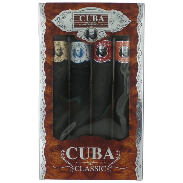 Cuba Classic By Cuba 4 Piece Gift Set men with Orange