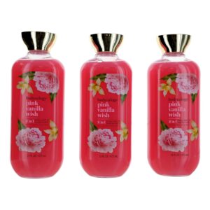 Pink Vanilla Wish By Bodycology 3 Pack 16oz 2 in 1 Body Wash & Bubble Bath women