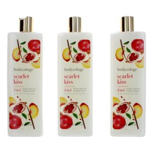 Scarlet Kiss By Bodycology 3 Pack 16oz 2 in 1 Body Wash & Bubble Bath women