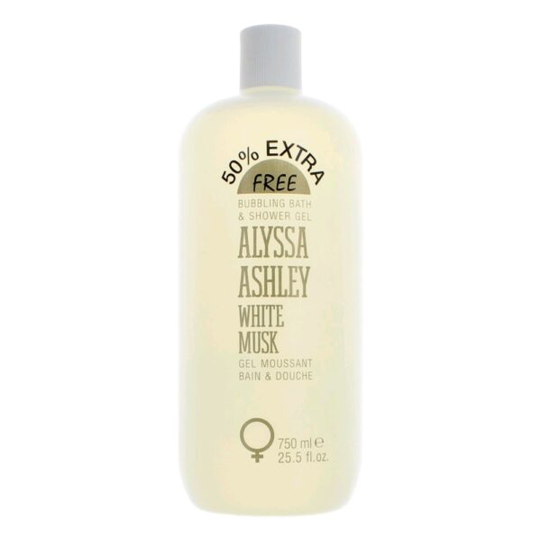 White Musk By Alyssa Ashley 25.5 oz Bubbling Bath & Shower Gel