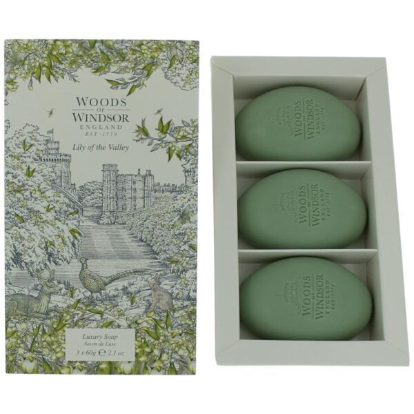 Woods of Windsor Lily of The Valley By Woods Of Windsor 3 X 2.1oz Luxury Soap women