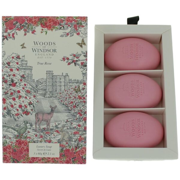 Woods of Windsor True Rose By Woods Of Windsor 3 X 2.1oz Luxury Soap women