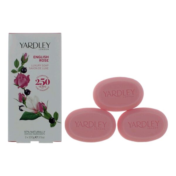 Yardley English Rose By Yardley of London 3 x 3.5oz Luxury Soap women